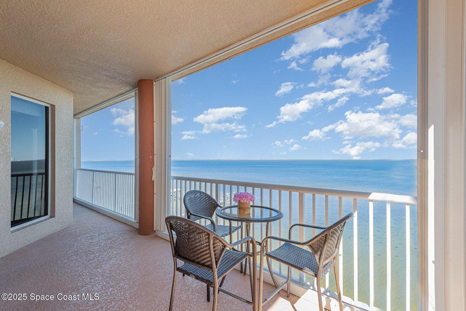 Enjoy the peaceful Indian River from your wrap around balcony
