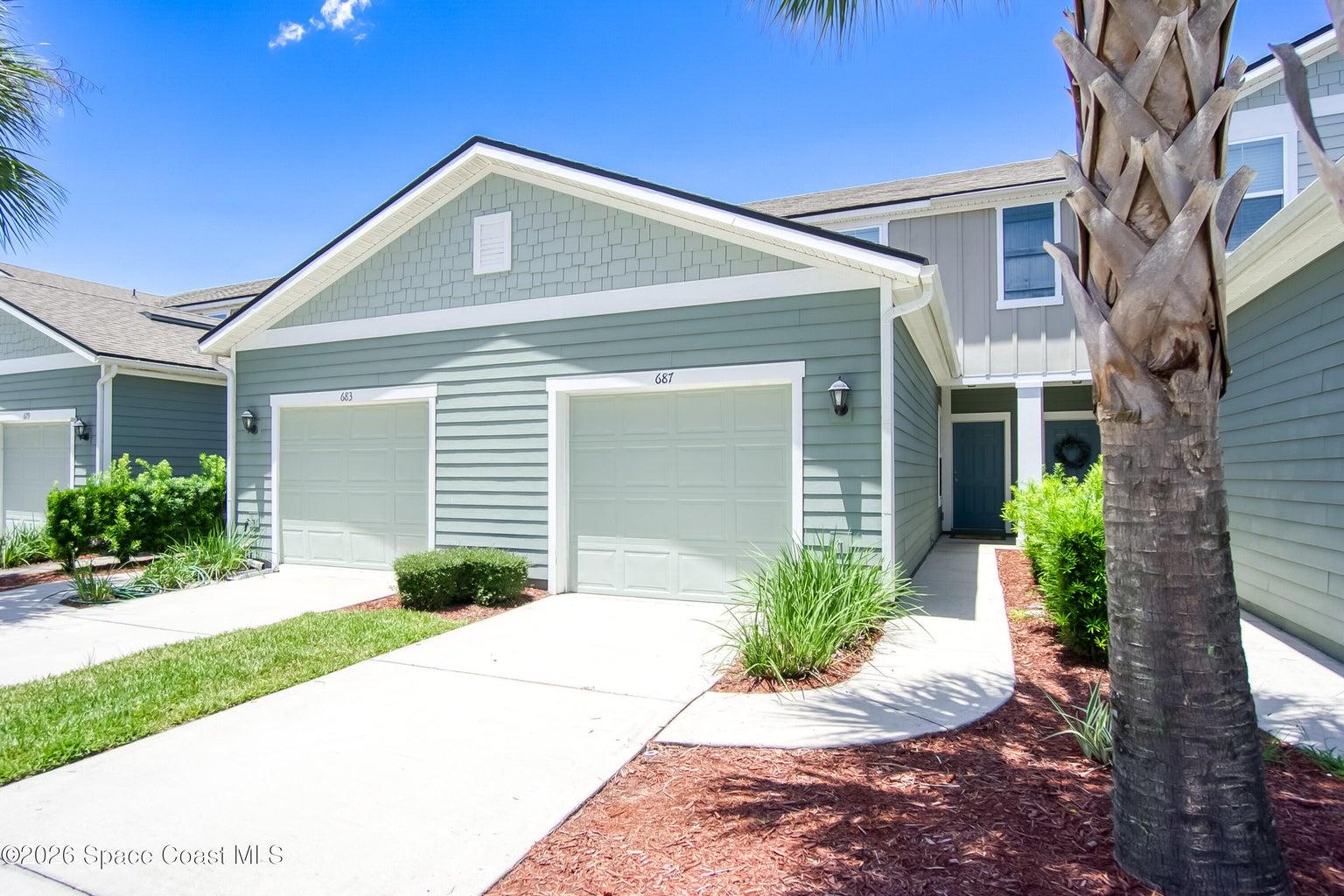 Front Entrance with Garage Door