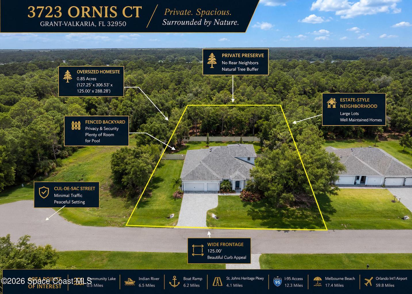 3723 Ornis Court, Grant-Valkaria, FL, 32950