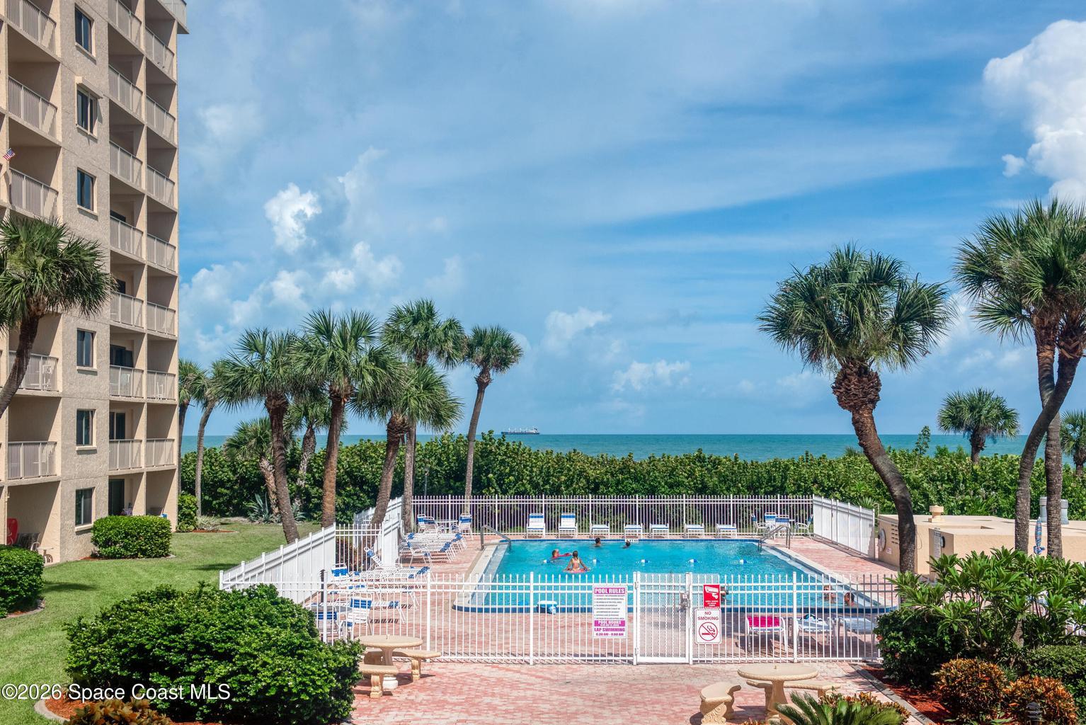 ocean and pool view