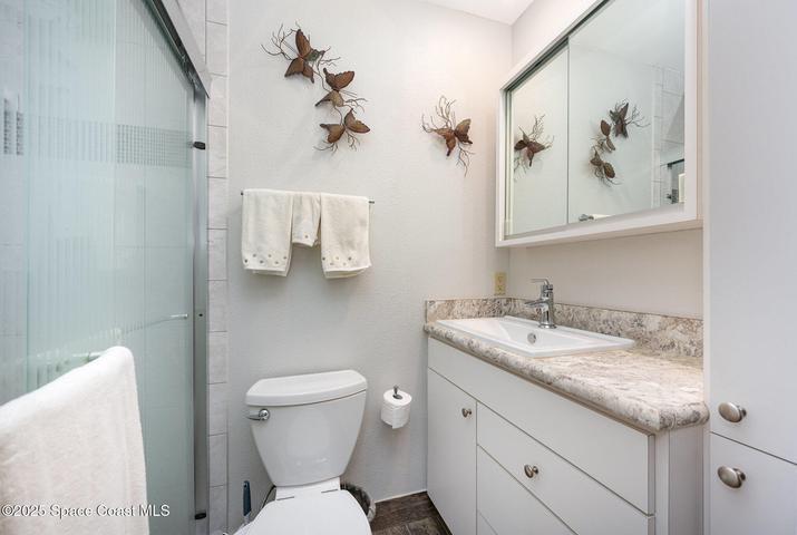 Primary bathroom with walk-in shower