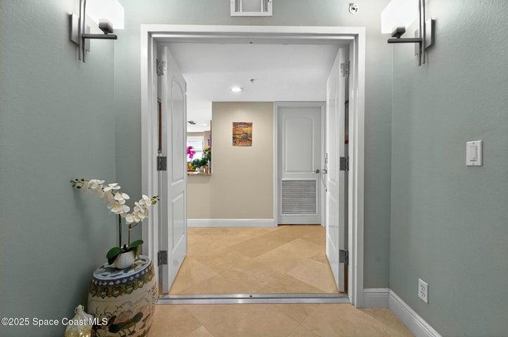 Entering your private foyer from the elevator.