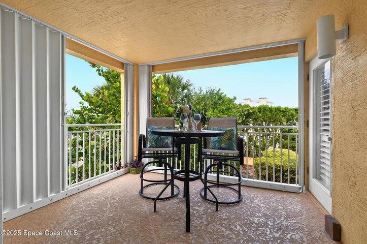 East facing balcony