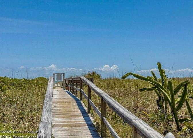 Private beach access and outside shower