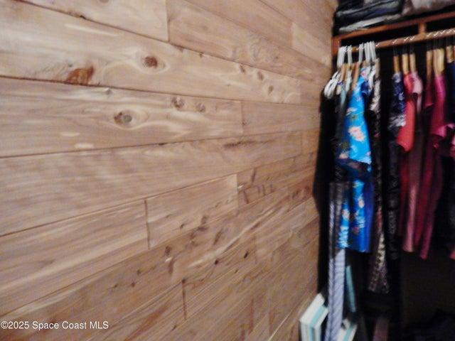 Wood Lined Closet