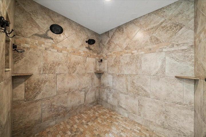 Primary Bathroom walk-in shower.