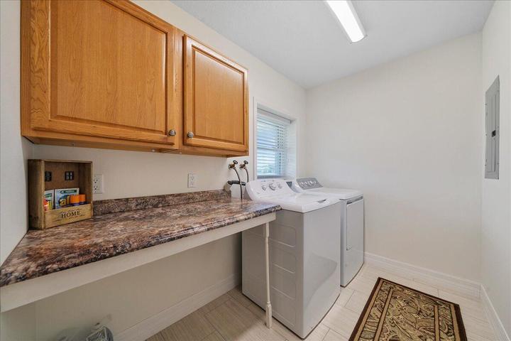 Full laundry room in pool home