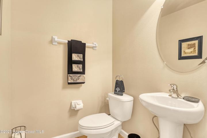 onvenient powder room located on the main level.