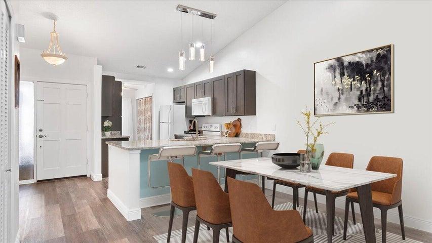 Virtual staged dining area