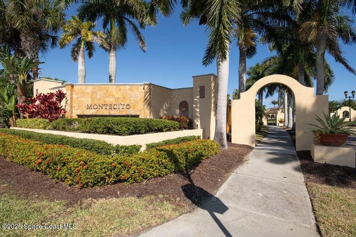 Secure gated entry to Montecito community.