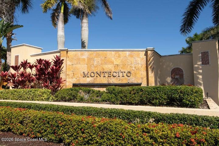 Beautifully landscaped Montecito community signage.