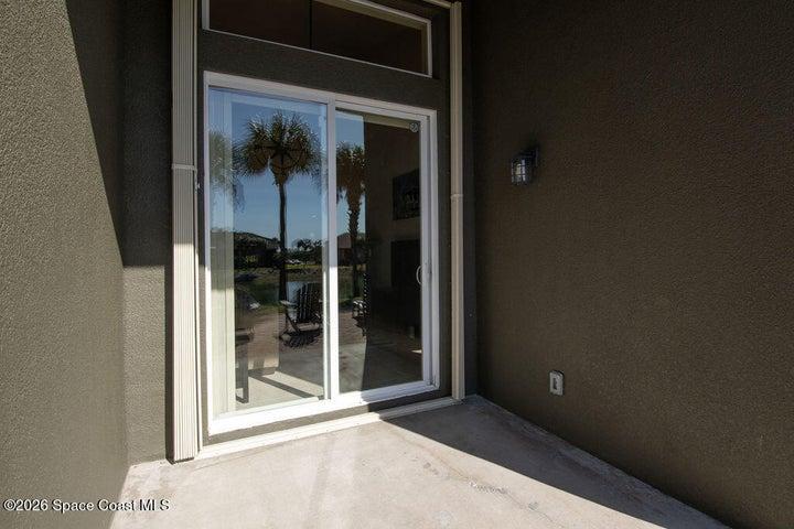 Covered entryway to outdoor living space