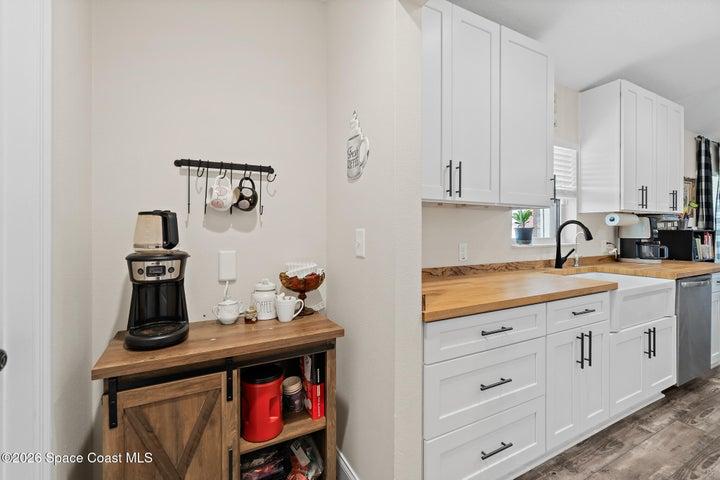 Coffee Bar next to Large Pantry