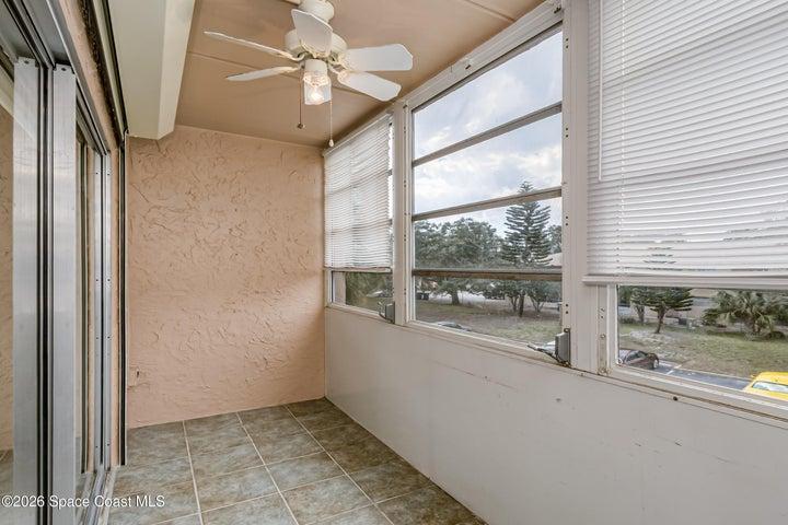 bath porch with hurricane shutters