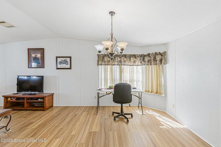 open floor plan dining area