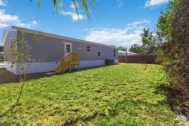 Rear of house & backyard