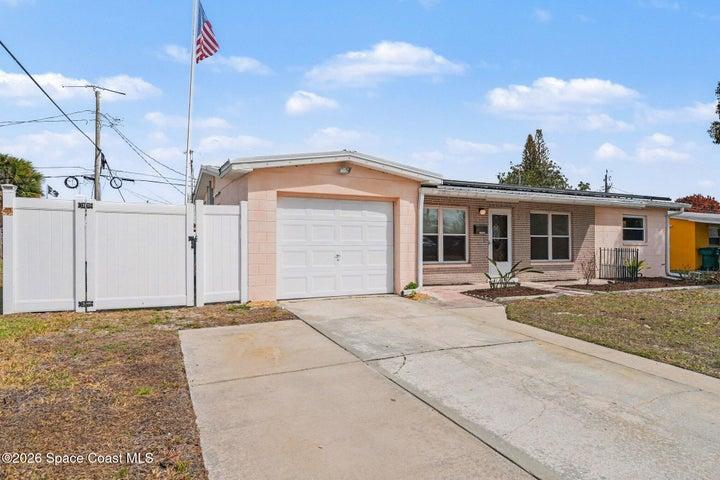 Attached garage with opener