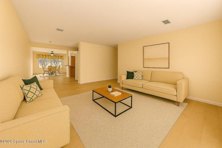 Staged living area