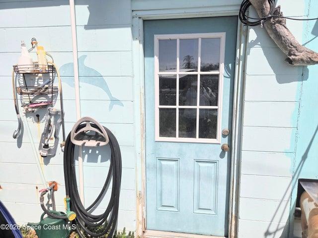 Back door from garage.