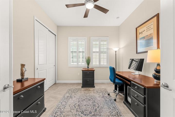 Guest bedroom currently used as an office