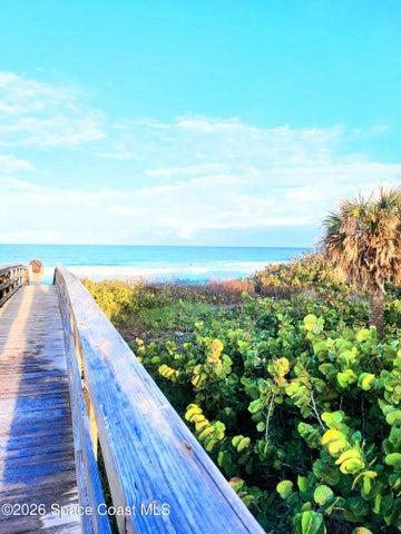 Across the street to Cocoa Beach.