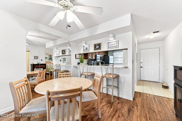 View Back to Dining, Foyer, Kitchen - Guest Bedroom is Off to the Right