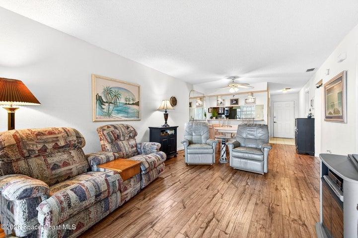 View Back to Living Areas. Notice the Beautiful Flooring.