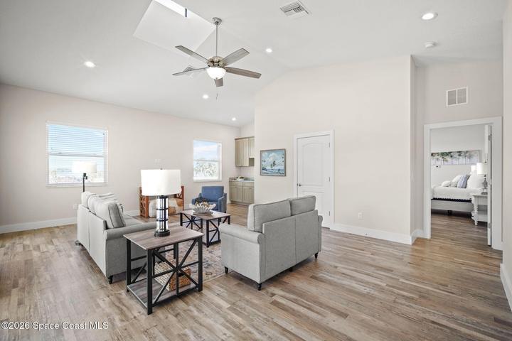 Upstairs loft with kitchenette and full river views