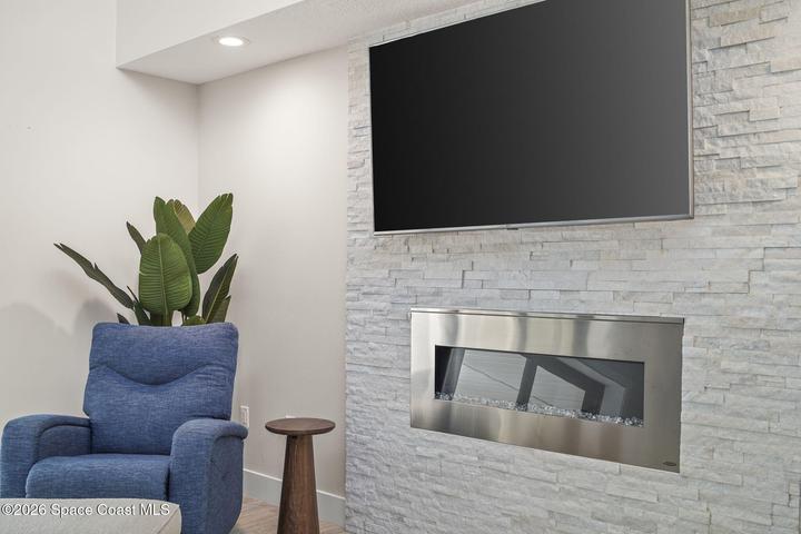 Living room fireplace