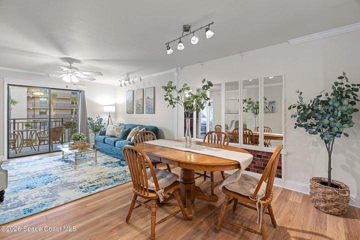 Large dining and living room combo