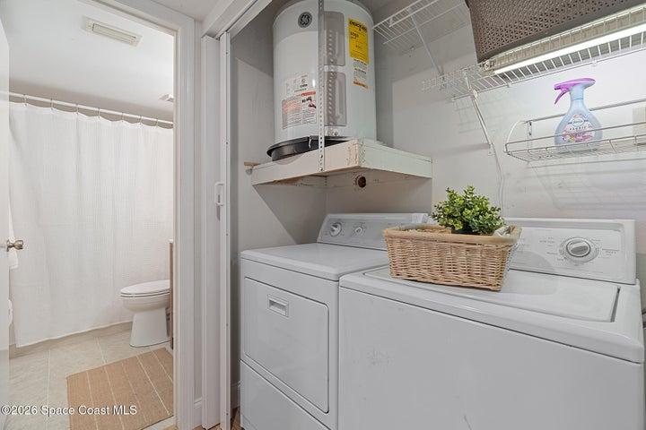 Private indoor laundry, washer and dryer included in sale