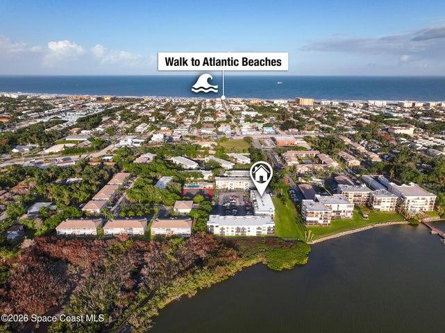 Less than 1 mile, a 15 minute walk to the beach