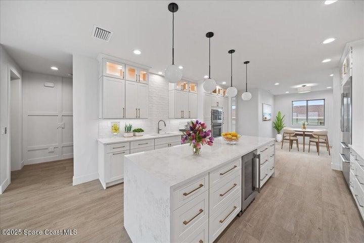 Kitchen large enough for multiple chef's in the house.