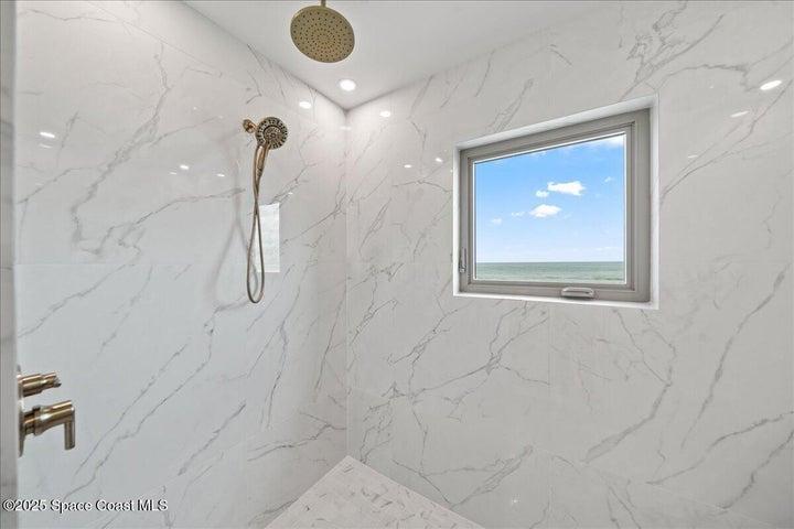 A shower with a view