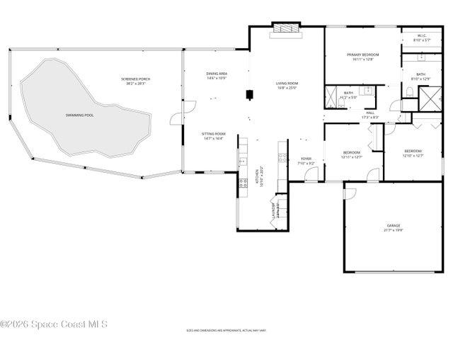 Floor plan with approximate measurements. Please note measurement are approximate.