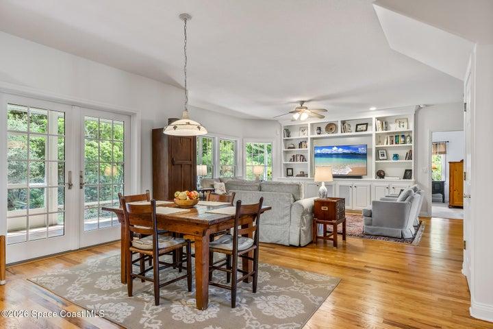 French Doors lead to the screened porch