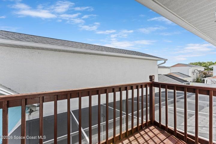 Balcony off upstairs bedroom