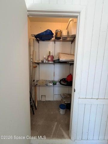 inside storage closet/ garage