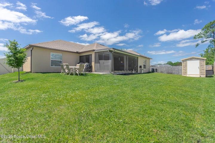 Backyard With New Shed