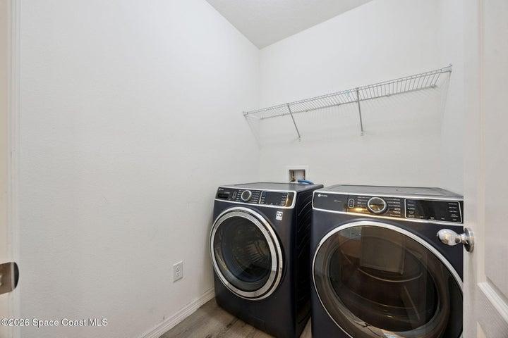 Laundry Room Downstairs with Washer and Dryer