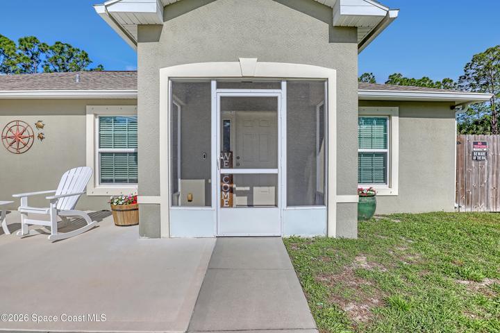 Screened front porch
