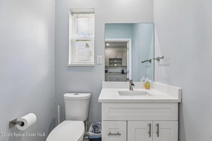 First floor half bath