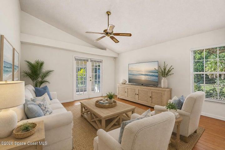 Virtually Staged Family Room