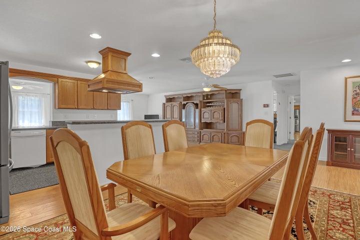 large dining area with open floor plan.