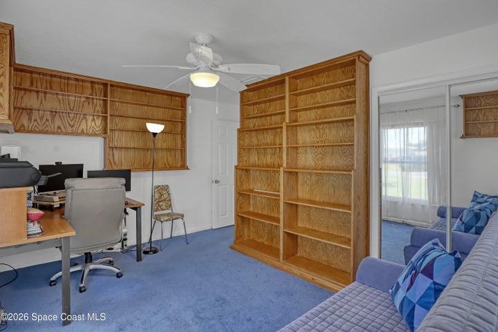 Beautifully crafted custom built solid Oak wood book shelves.