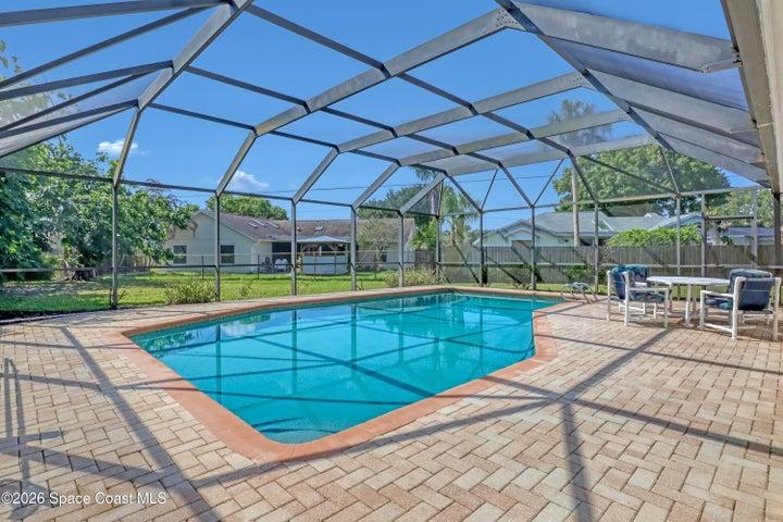 Sparkling large pool.