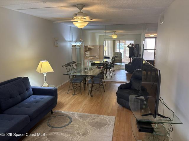 view towards kitchen from living area