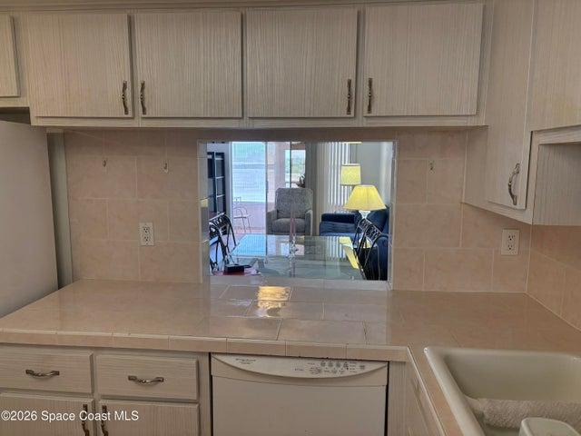 kitchen pass thru to dining area