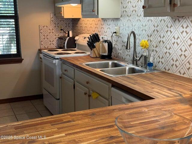 Butcher block counters