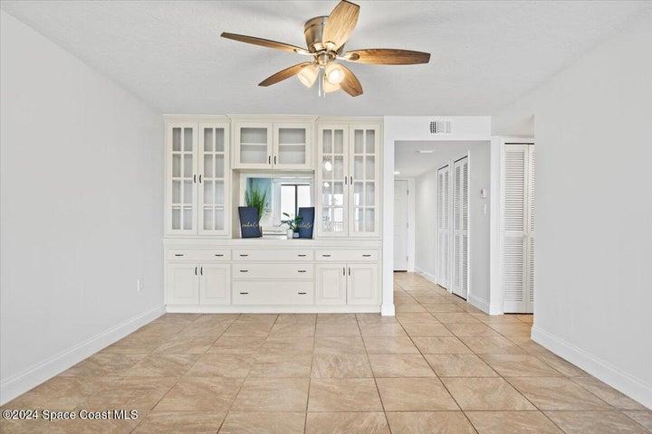 Dining area with built - in China cabinet